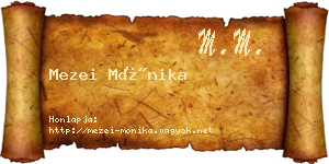 Mezei Mónika névjegykártya