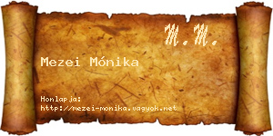 Mezei Mónika névjegykártya