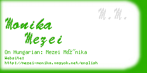 monika mezei business card